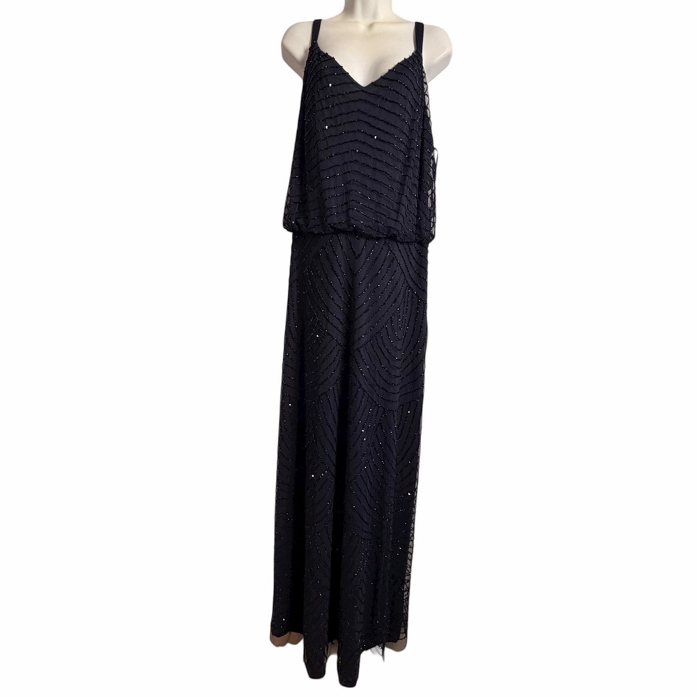 Adrianna Papell Blouson Beaded Gown Size 22W NWT